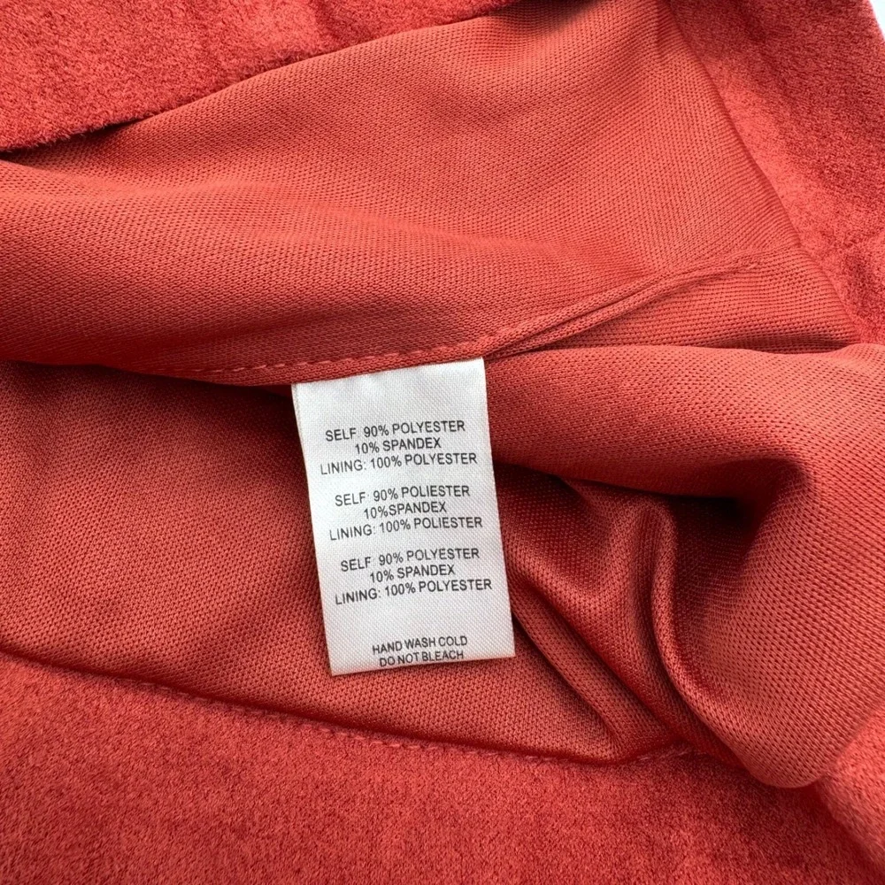 Altar'd State Rust Red Orange Faux Suede Mini Skirt Womens Small‎ Boho A-Line